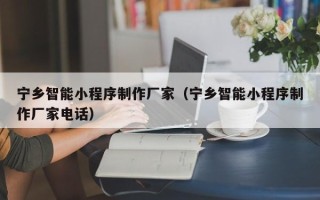 阿克苏宁乡智能小程序制作厂家（宁乡智能小程序制作厂家电话）